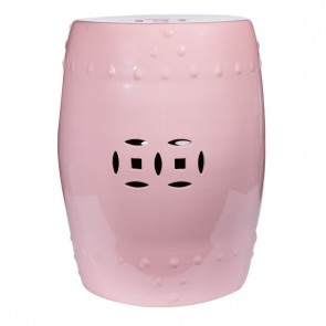 Blush Pink Classic Ceramic Garden Stool
