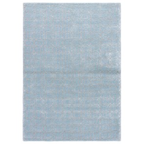 Plush Moroccan Tile Luxury Rug Sky Blue 