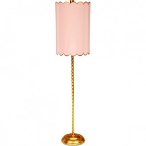 Scalloped York Buffet Lamp Blush Pink