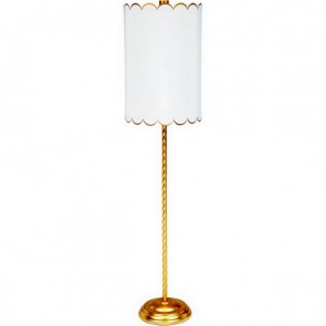 Scalloped York Buffet Lamp White