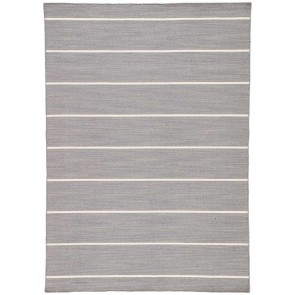 Nantucket Wool Striped Gray Rug 