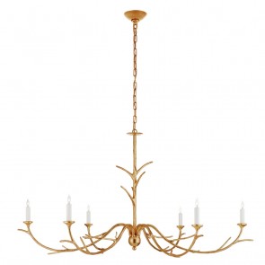Gold Twig Chandelier New