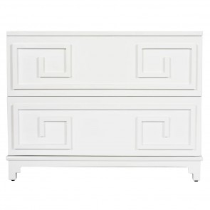 White Lacquer Greek Key Chest