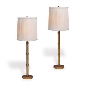 Palm Beach Pair of Bamboo Buffet Table Lamps