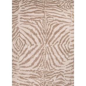 Silver Gray Zebra Raja Plush Wool Rug (Limited Left)