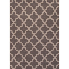 Quatrefoil Maroc Aster Wool Rug Gray Black