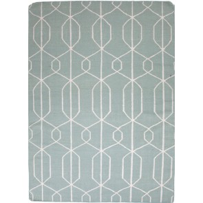 Geo Gale Wool Rug Blue