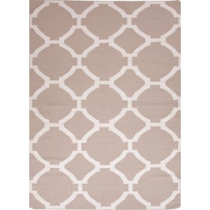 Circles Moroccan Wool Rug Silver Gray
