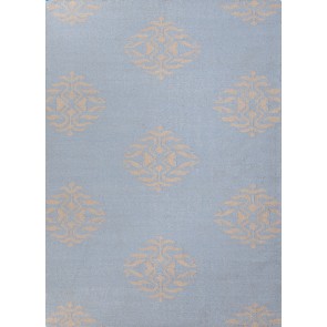  Flat Weave Wool  Rug Powder Blue & Gray