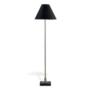 Slim Silver Nickel Floor Lamp 