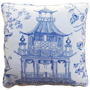  Luxury Blue Pagoda Pillow