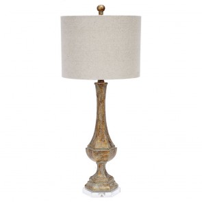 Antique Gold French Patina Lamp