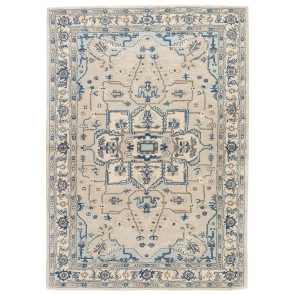 Hand Tufted Poeme Durango Wool Rug Grays and Blues (NEW)