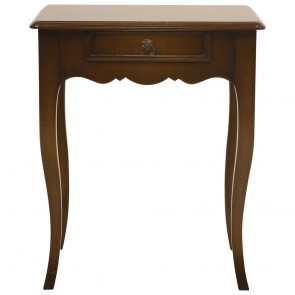 Louis Scalloped Mahogany Side Table 