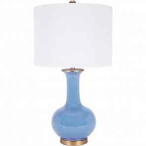 Paris Blue Ceramic Vase Lamp 