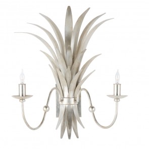 Antique Silver Wheat Electrified Sconce (NEW)